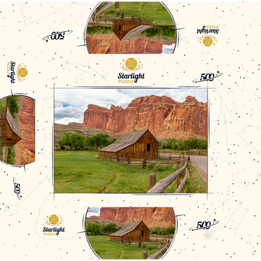 Rustic Barn in Capitol Reef National Park 500 Jigsaw Puzzle box 3D Modell