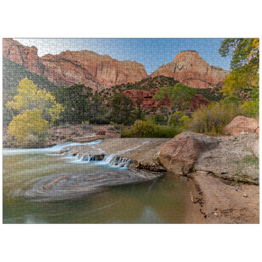 puzzleplate Virgin River Cascade in Zion National Park 1000 Jigsaw Puzzle