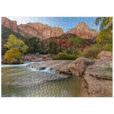 puzzleplate Virgin River Cascade in Zion National Park 500 Jigsaw Puzzle