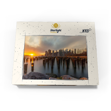 Sunset Over Manhattan Skyline from Brooklyn 1000 Jigsaw Puzzle box view3