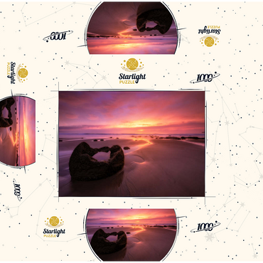 Moeraki Boulders at Sunrise - Coastal New Zealand Magic 1000 Jigsaw Puzzle box 3D Modell