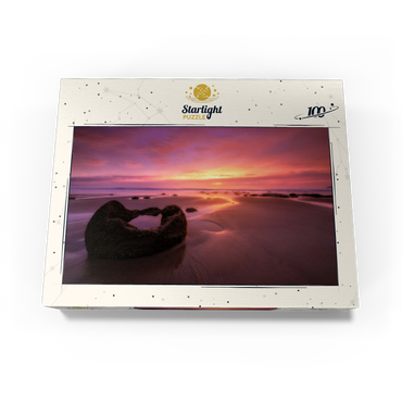Moeraki Boulders at Sunrise - Coastal New Zealand Magic 100 Jigsaw Puzzle box view3