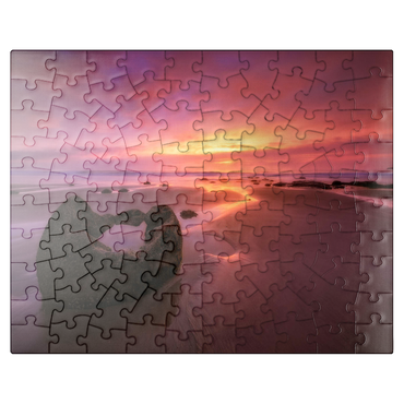 puzzleplate Moeraki Boulders at Sunrise - Coastal New Zealand Magic 100 Jigsaw Puzzle