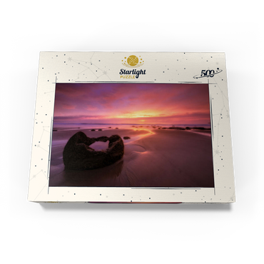 Moeraki Boulders at Sunrise - Coastal New Zealand Magic 500 Jigsaw Puzzle box view3