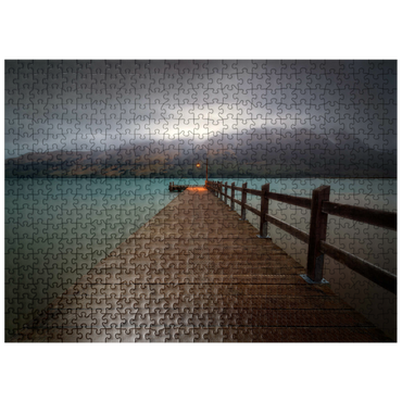 puzzleplate Glenorchy Wharf - Moody Twilight over Lake Wakatipu 500 Jigsaw Puzzle