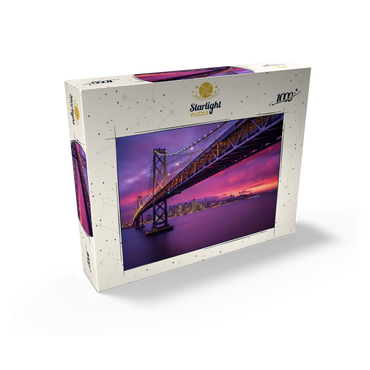 San Francisco Bay Bridge at Sunset - City Lights View 1000 Jigsaw Puzzle box view2