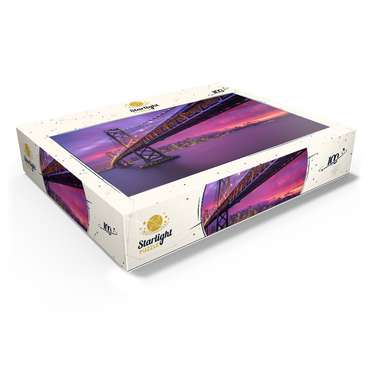 San Francisco Bay Bridge at Sunset - City Lights View 100 Jigsaw Puzzle box view1