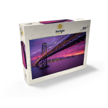 San Francisco Bay Bridge at Sunset - City Lights View 100 Jigsaw Puzzle box view2