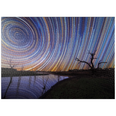 puzzleplate Australian Star Trails Over Reflected Landscape 1000 Jigsaw Puzzle