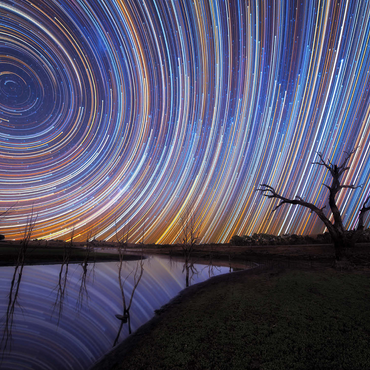 Australian Star Trails Over Reflected Landscape 1000 Jigsaw Puzzle 3D Modell