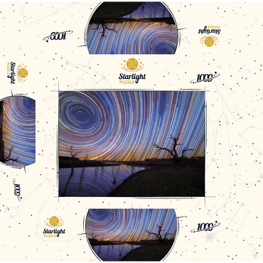 Australian Star Trails Over Reflected Landscape 1000 Jigsaw Puzzle box 3D Modell