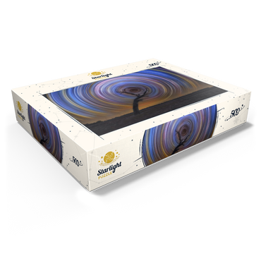 Star Trail Spiral Over Lone Outback Tree 500 Jigsaw Puzzle box view1