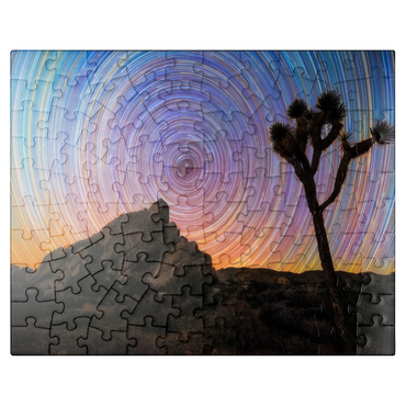 puzzleplate Joshua Tree Under Spiral Star Trails 100 Jigsaw Puzzle