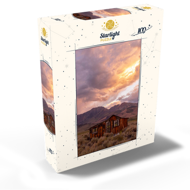 Rustic Cabin Ruin in Eastern Sierra Sunset 100 Jigsaw Puzzle box view2