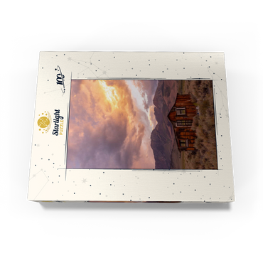 Rustic Cabin Ruin in Eastern Sierra Sunset 100 Jigsaw Puzzle box view3