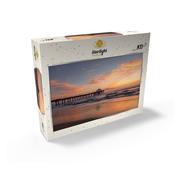 Manhattan Beach Pier at Sunset with Holiday Lights 100 Jigsaw Puzzle box view2
