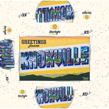 Greetings from Knoxville Tennessee Mural 100 Jigsaw Puzzle box 3D Modell