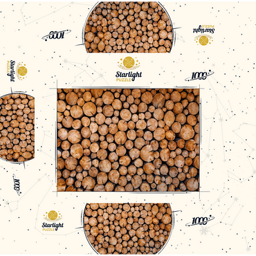 Stacked Firewood Logs with Natural Texture 1000 Jigsaw Puzzle box 3D Modell