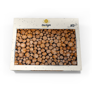 Stacked Firewood Logs with Natural Texture 100 Jigsaw Puzzle box view3