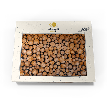 Stacked Firewood Logs with Natural Texture 500 Jigsaw Puzzle box view3