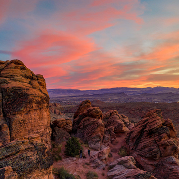 Snow Canyon Red Rocks at Sunset, Utah 500 Jigsaw Puzzle 3D Modell