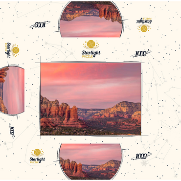 Sedona Red Rocks at Sunset Glow 1000 Jigsaw Puzzle box 3D Modell