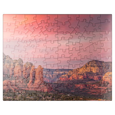 puzzleplate Sedona Red Rocks at Sunset Glow 100 Jigsaw Puzzle
