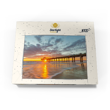 Manhattan Beach Pier Sunset Glow 1000 Jigsaw Puzzle box view3