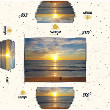 Surfer at Sunset on California Beach 1000 Jigsaw Puzzle box 3D Modell