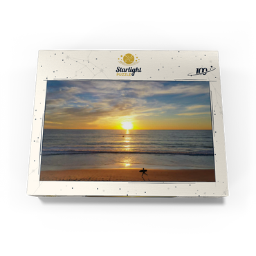 Surfer at Sunset on California Beach 100 Jigsaw Puzzle box view3