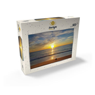 Surfer at Sunset on California Beach 500 Jigsaw Puzzle box view2