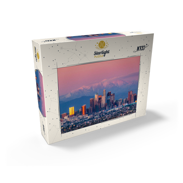 Los Angeles Skyline at Sunset with Snowy Mountains 1000 Jigsaw Puzzle box view2