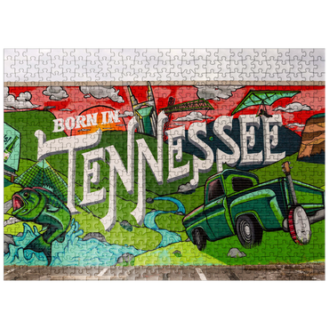 puzzleplate Born in Tennessee Street Art Wall Mural 500 Jigsaw Puzzle