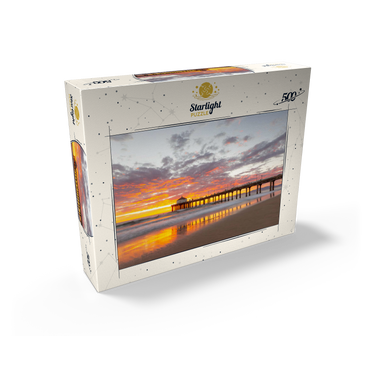 Manhattan Beach Pier Sunset Reflection 500 Jigsaw Puzzle box view2