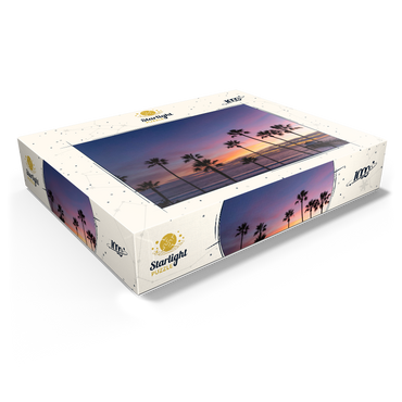 Manhattan Beach Pier at Sunset with Palm Silhouettes 1000 Jigsaw Puzzle box view1
