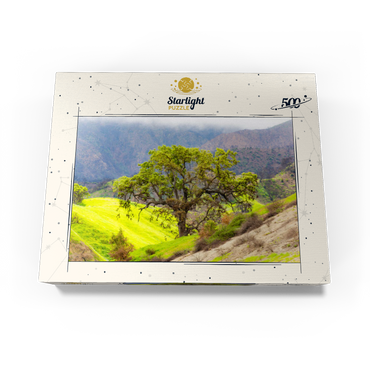California Oak Tree in Spring Green Hills 500 Jigsaw Puzzle box view3