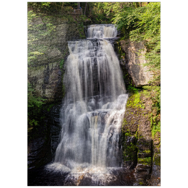 puzzleplate Bushkill Falls Pennsylvania - Cascading Forest Waterfall 1000 Jigsaw Puzzle