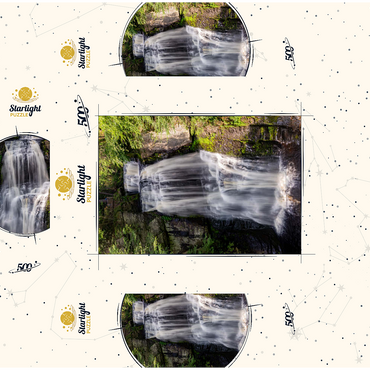 Bushkill Falls Pennsylvania - Cascading Forest Waterfall 500 Jigsaw Puzzle box 3D Modell