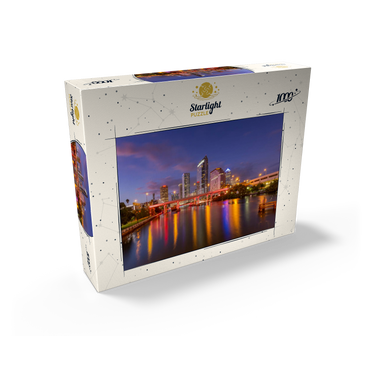 Tampa Skyline - Night Reflections on Hillsborough River 1000 Jigsaw Puzzle box view2