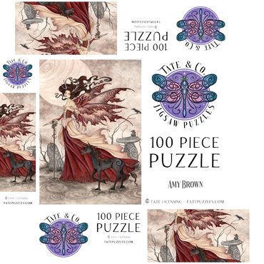 The Red Queen Fairy - Amy Brown 100 Jigsaw Puzzle box 3D Modell