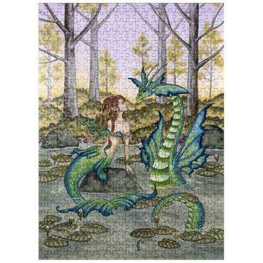 puzzleplate Lazy Afternoon Mermaid - Amy Brown 500 Jigsaw Puzzle