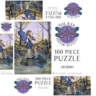 Cousins Fairy & Mermaid - Amy Brown 100 Jigsaw Puzzle box 3D Modell