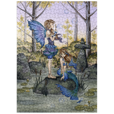 puzzleplate Cousins Fairy & Mermaid - Amy Brown 500 Jigsaw Puzzle