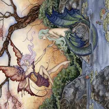 The Introduction Fairy & Mermaid - Amy Brown 100 Jigsaw Puzzle 3D Modell