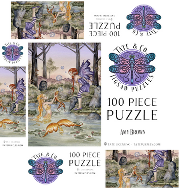 The Wishing Fish Mermaid - Amy Brown 100 Jigsaw Puzzle box 3D Modell