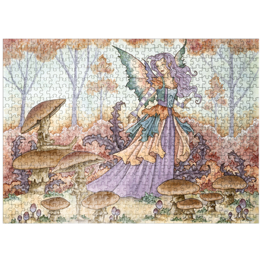 puzzleplate Mushroom Folk Fairy - Amy Brown 500 Jigsaw Puzzle
