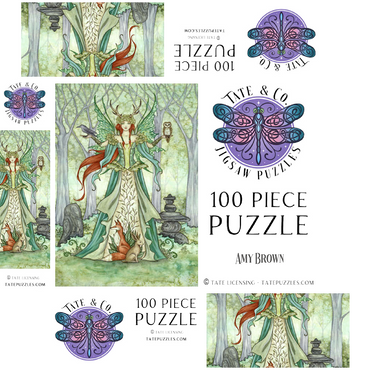 The Caretaker Fairy - Amy Brown 100 Jigsaw Puzzle box 3D Modell