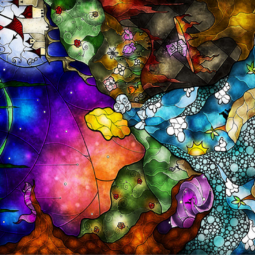 Off to Wonderland Stained Glass - Mandie Manzano 100 Jigsaw Puzzle 3D Modell