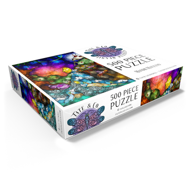 Off to Wonderland Stained Glass 500 Jigsaw Puzzle box view1