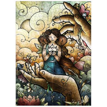 puzzleplate Who You Say I Am Stained Glass 500 Jigsaw Puzzle